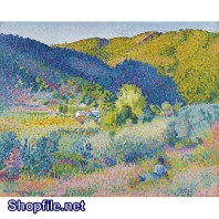 Tranh sơn dầu vùng cỏ cao nguyên